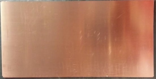 Picture of Copper Sheet 20 Gauge 5" x 8"