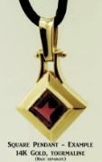 Picture of Sand Casting Pattern Princess Cut Pendant w/Bale