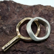 Picture of Sand Casting Pattern Flat Wavy Ring size 6
