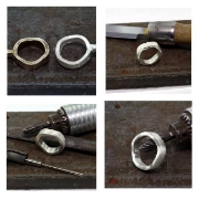 Picture of Sand Casting Pattern Flat Wavy Ring size 6