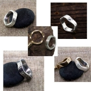 Picture of Sand Casting Pattern Flat Wavy Ring size 6