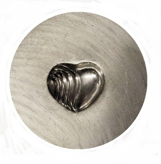 Potter USA Fine Tools. Impression Die Half Ridged Heart