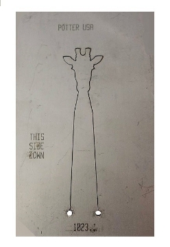 Show details for Pancake Die 1023.1 Giraffe Head Picture of Pancake Die 1023.1 Giraffe Head