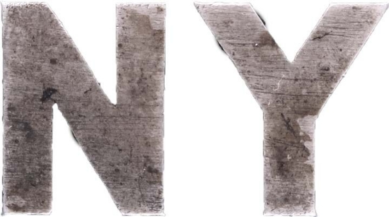 Picture of Impression Die "NY" Block Characters