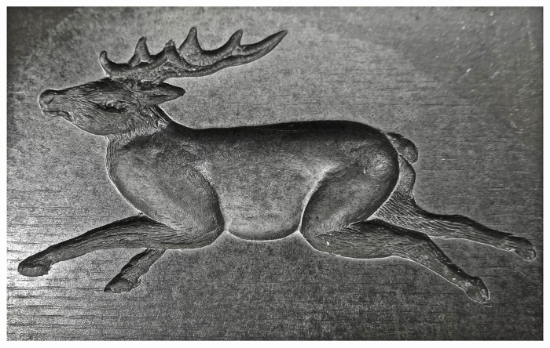 Picture of Silver Stamping Charging Deer