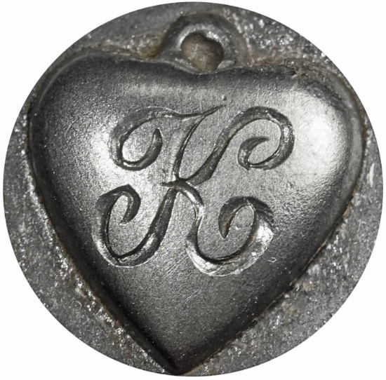 Picture of Impression Die Heart Locket 'K'