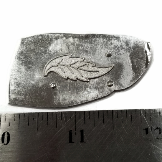 Picture of Small Enamel Leaf  Silver Stamping