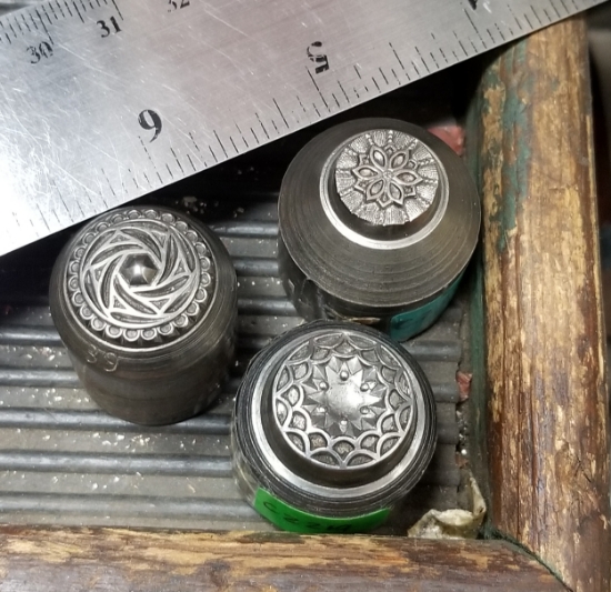 Picture of Impression Dies 5.6.20 Hexagon Motifs Czech Buttons 3 for $55