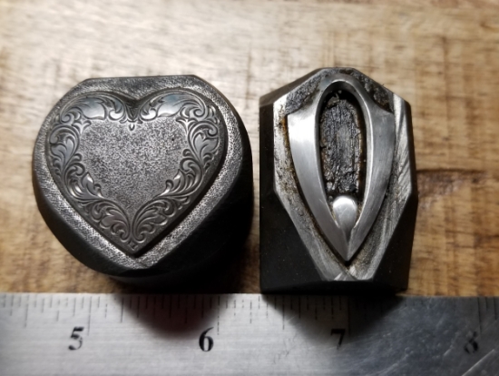 Picture of 5.12.20 Engraved Heart and Shield Pendant Impression Dies 2/$50