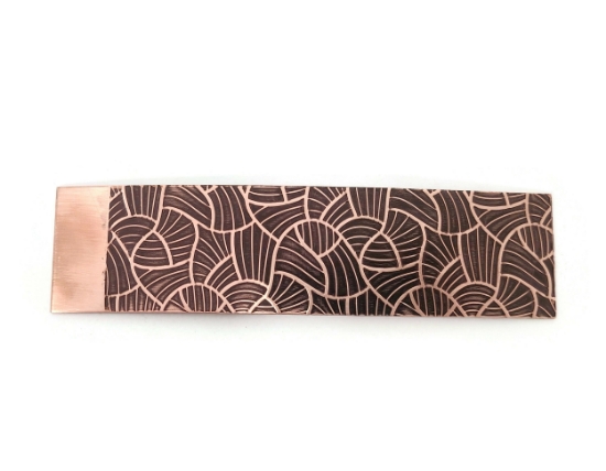 Picture of Interwoven Curved Lines Copper Patterned Sheet - CFW091