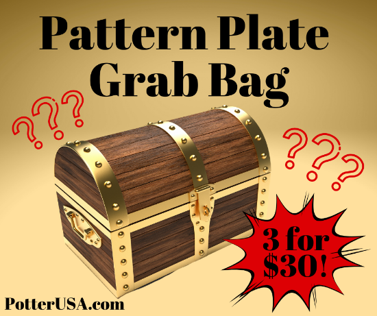 Picture of Blowout! Monthly Box Pattern Plate Grab Bag 3 for $30