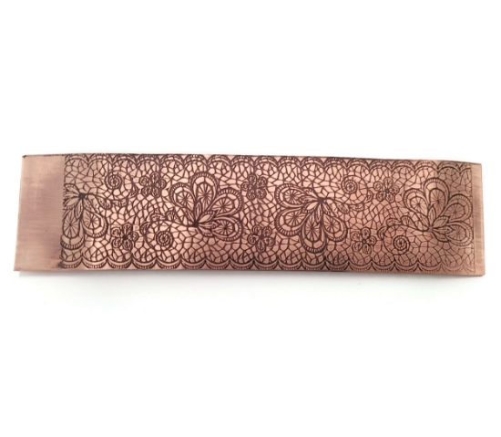 Picture of Scalloped Lace Copper Patterned Sheet - CFW096