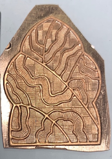 Picture of Copper Stamping Botanical Squiggles Set of 2