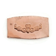 Picture of Copper Stamping Claddagh Necklace Charm, Set of 2