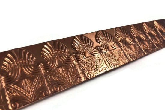 Picture of CFW112 Stamped Art Deco Marquise 1ft Copper Strip