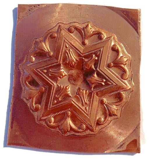 Picture of Copper Stamping Star with Acanthus Leaf
