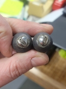 Picture of Impression Die River Heart Earrings