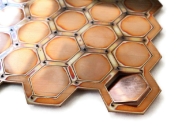 Picture of DISCONTINUED Copper Pop-Out Blanks 1" Hexagon - 20 Gauge