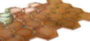 Picture of DISCONTINUED Copper Pop-Out Blanks 1" Hexagon - 20 Gauge