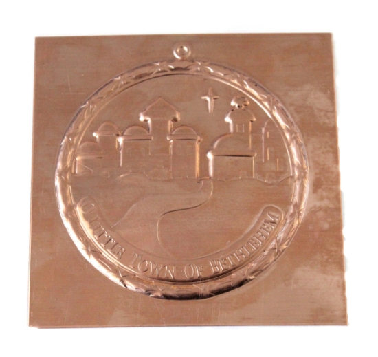 Picture of Copper Stamping Bethlehem Round Ornament