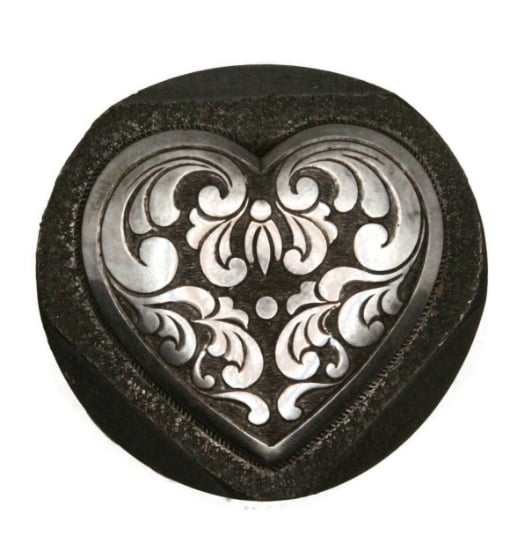 Picture of Impression Die Engraved Heart Locket