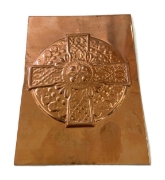 Picture of Copper Stamping Round Celtic Cross Ornament