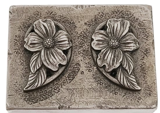 Picture of Impression Die Dogwood Flower Earrings