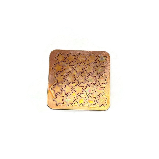 Picture of DISCONTINUED Copper Pop-Out Blanks 0.5" Stars 20 Gauge 