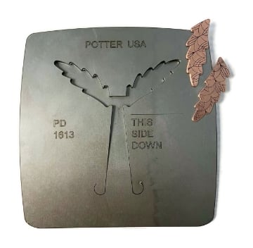 Show details for Pancake  Die  1613 Feather Earring Pair Picture of Pancake  Die  1613 Feather Earring Pair