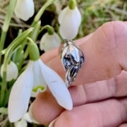 Picture of Impression Die January Birthflower Snowdrop Ring