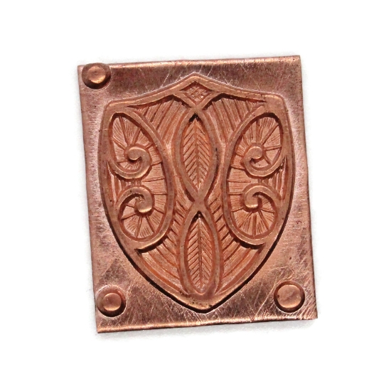 Picture of Copper Stamping "Nouveau Shield" (3 for $10!)