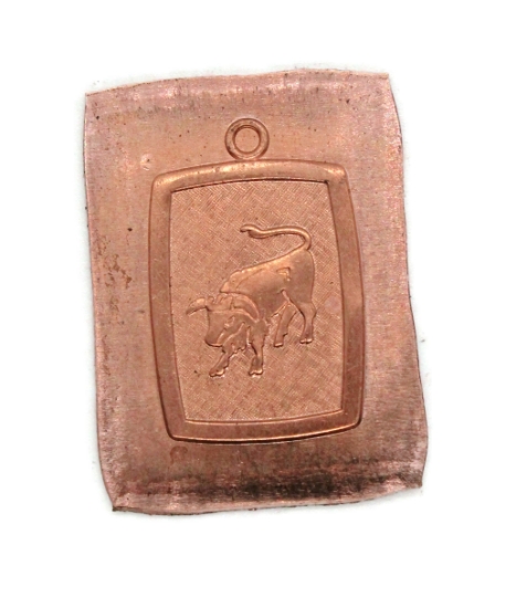 Picture of Copper Stamping "Taurus" (3 for $10!)