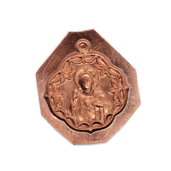 Picture of Copper Stamping "Leafy Quatrefoil Jesus" (3 for $10!)