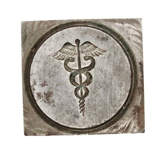 Picture of Impression Die Cadeceus in Negative