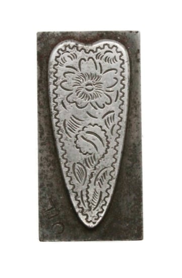 Picture of Impression Die Western Floral Arrowhead Patch