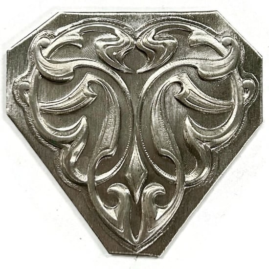 Picture of Sterling Silver Stamping "Curvilinear Nouveau Shield"