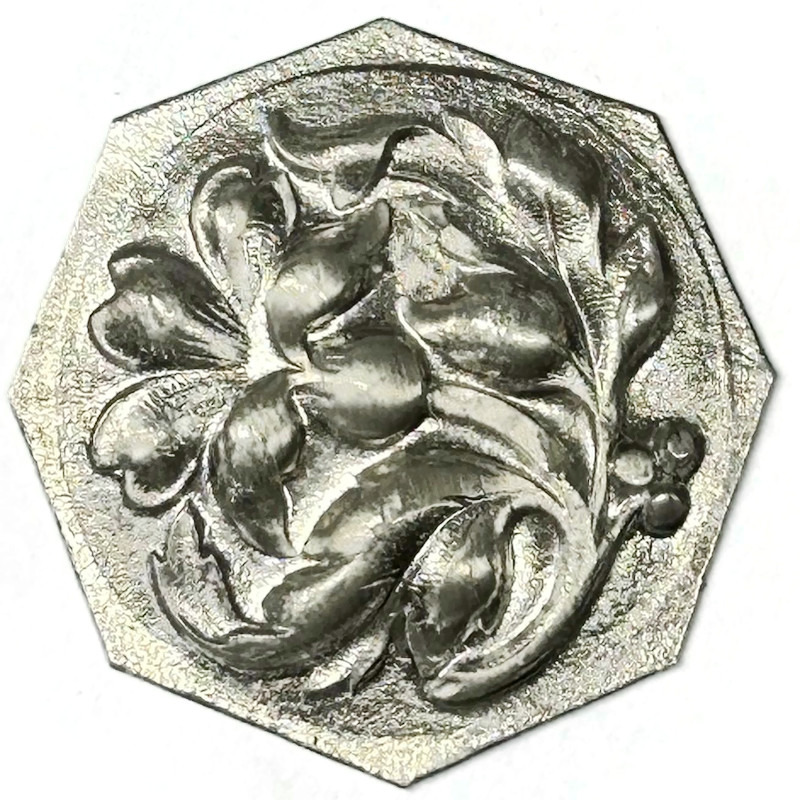 Potter USA Fine Tools. Sterling Silver Stamping "Flower with Leaves"