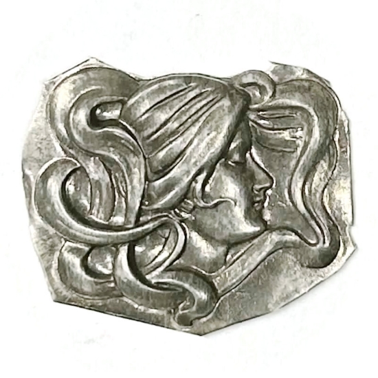 Picture of Sterling Silver Stamping "1900's Nouveau Lady"