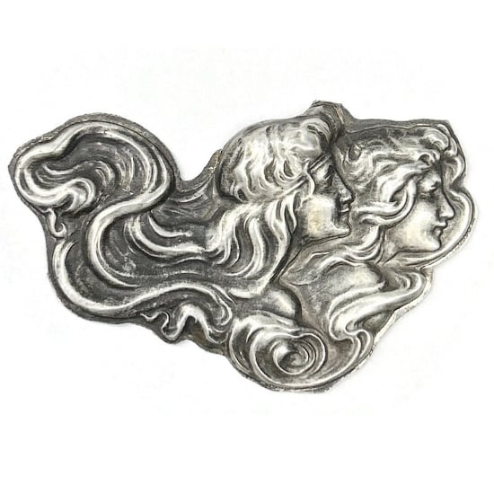 Picture of Sterling Silver Stamping "Flowy Hair Nouveau Women"
