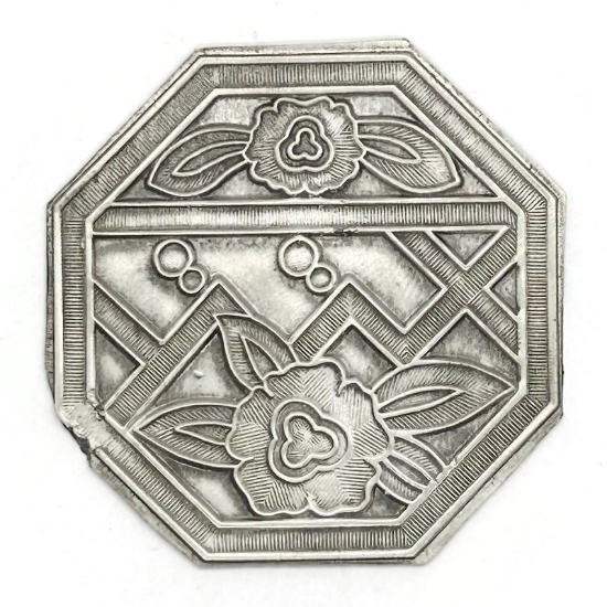 Picture of Sterling Silver Stamping “Flowery Octagon” 
