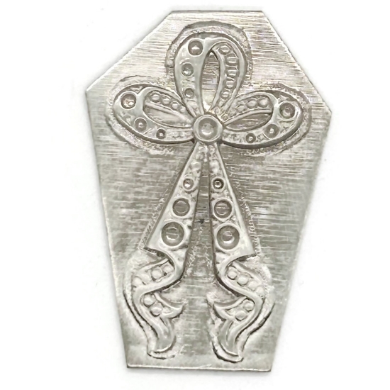 Picture of Sterling Silver Stamping "Ribbon with Settings"