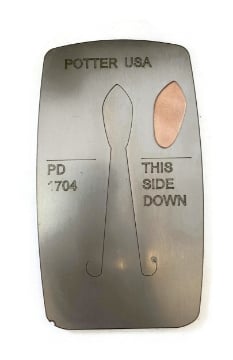 Show details for Pancake Die 1704 Long Pointed Shield Picture of Pancake Die 1704 Long Pointed Shield