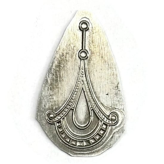 Picture of Fine Silver Stamping "Deco Teardrop"