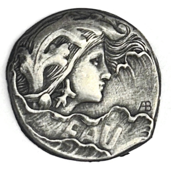 Picture of Sterling Silver Stamping "Woman w/ Leaves in Her Hair"