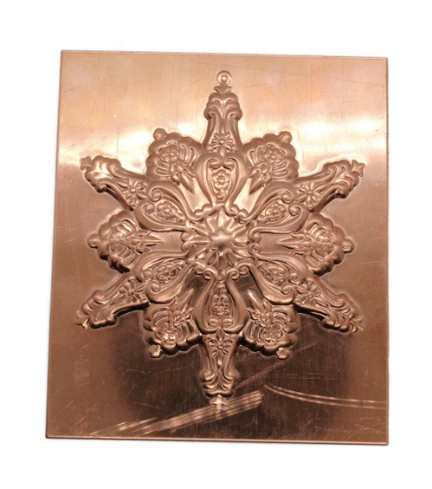 Picture of Copper Stamping Ornate Snowflake Ornament