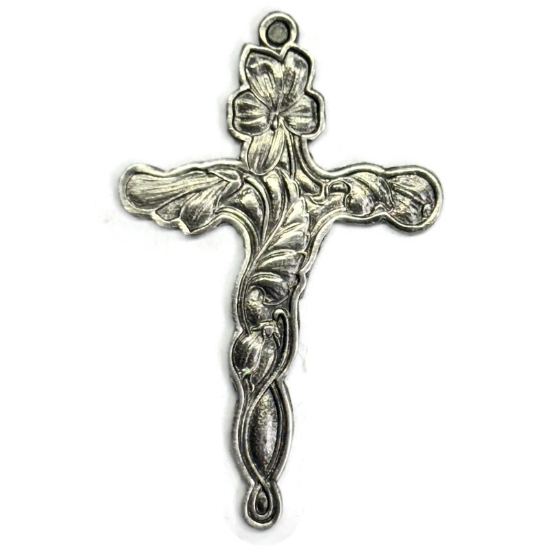 Picture of Sterling Silver Stamping "Wavy Detailed Cross"