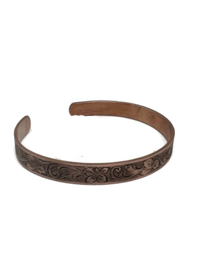 Picture of Engraved Floral Copper Cuff