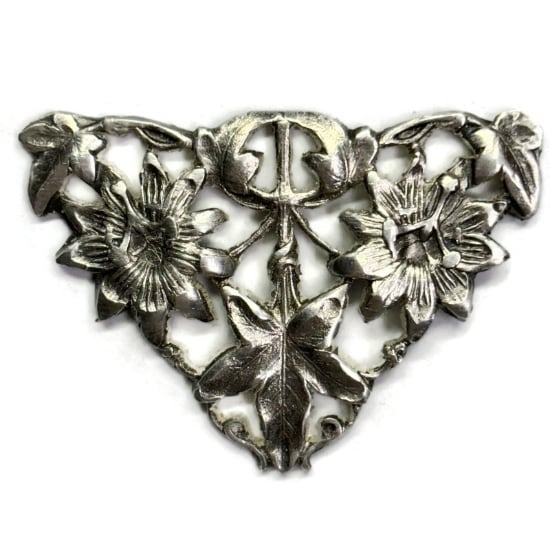 Picture of Sterling Silver Stamping "Detailed Floral Pendant"