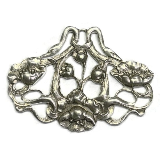 Picture of Sterling Silver Stamping "French Swans"