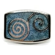 Picture of Fine Silver Stamping "Swirly Enameling Design"